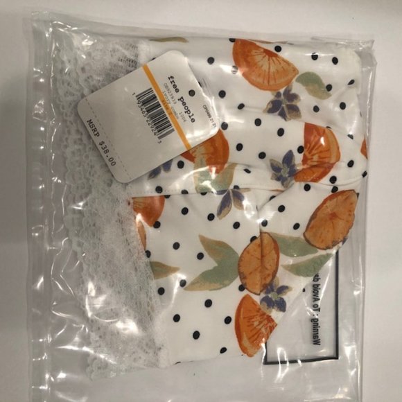 Free People Womens Mari Printed Bralette Ivory Combo Small - Picture 4 of 4